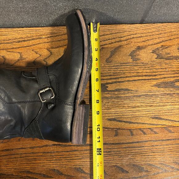 Liberty Black Women’s Black Leather Riding Boots Size 9.5 Handmade Mexico Zip - Picture 9 of 13